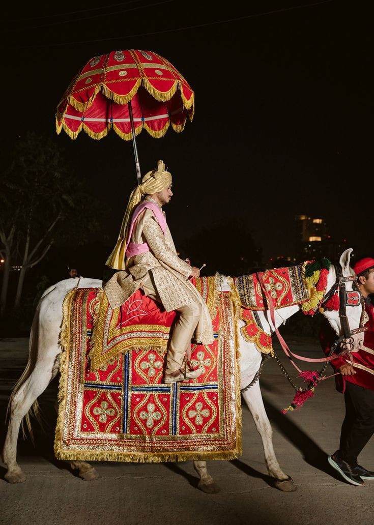 Elegant wedding chariot